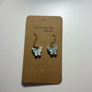 Butterfly Earrings with Gold Hooks